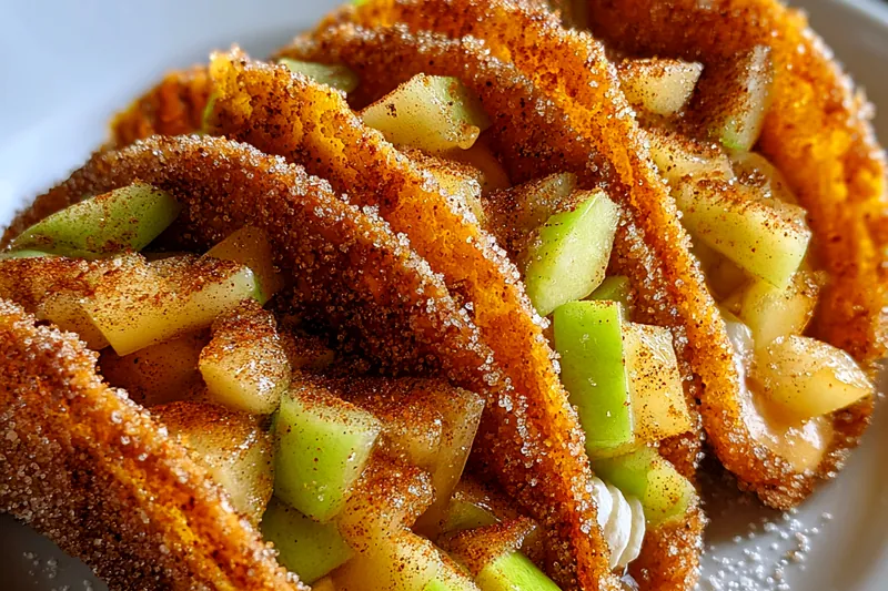 Fresh ingredients for Apple Cinnamon Dessert Tacos