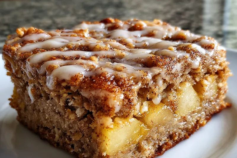 Fresh ingredients used for Delicious Apple Oatmeal Bake, including apples, oats, and spices, arranged on a wooden table.