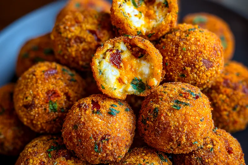 Cooking process for Bacon Jalapeño Cheese Balls