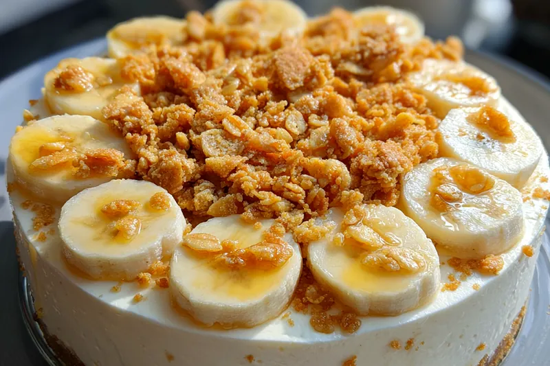 Cooking process for Banana Crunch Cheesecake Delight