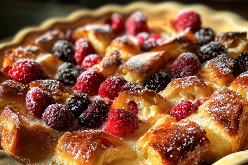 Cooking process for Berry Croissant Bake