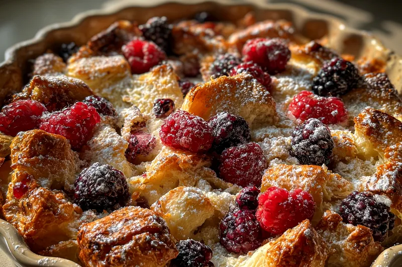 Fresh ingredients for Berry Croissant Bake
