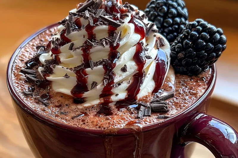 Cooking process for Blackberry Chocolate Indulgence