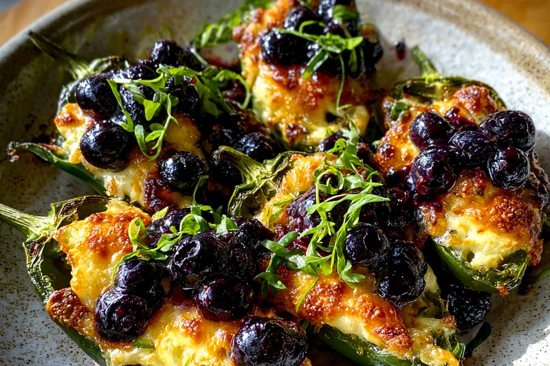 Fresh ingredients for Blueberry Brie Stuffed Peppers