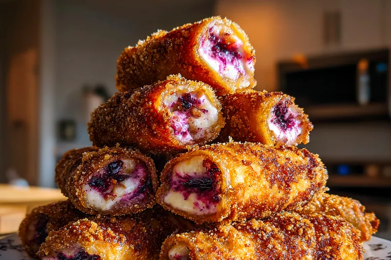 Cooking process for Blueberry Cream Pastries