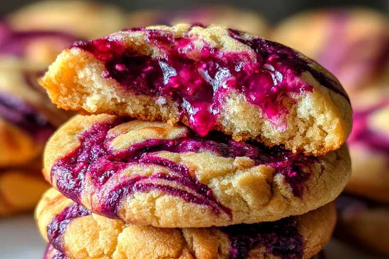 Cooking process for Blueberry Swirl Cookies