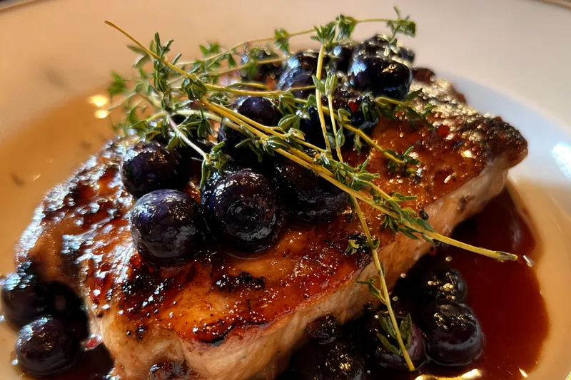 Fresh ingredients for Blueberry Thyme Chicken Delight