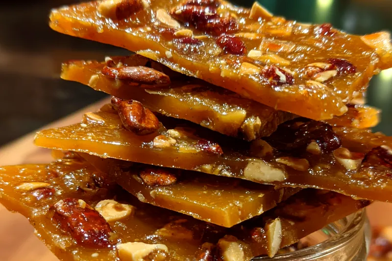 Cooking process for Bourbon Bacon Brittle Delight