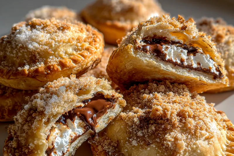 Cooking process for Buttery S'mores Hand Pies