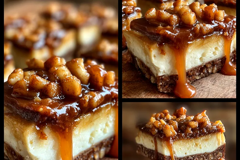 Cooking process for Caramel Apple Cheesecake Bars