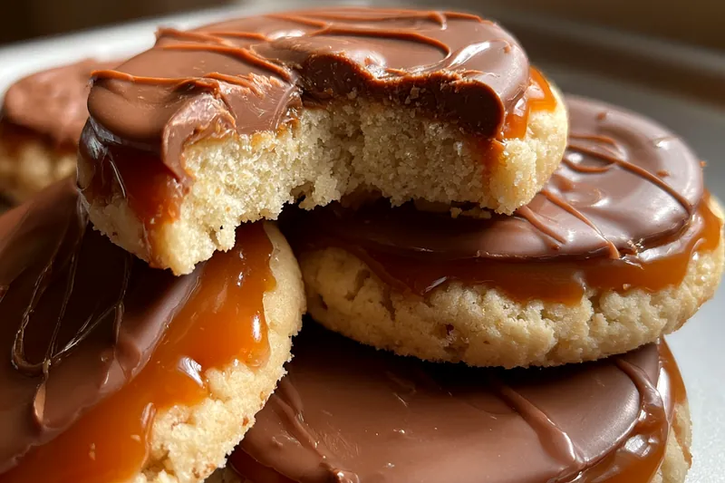 Cooking process for Caramel Chocolate Cookies