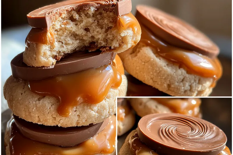 Fresh ingredients for Caramel Chocolate Cookies