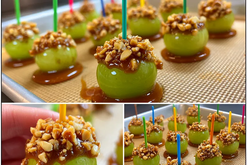 Fresh ingredients for Caramel Nut Grapes