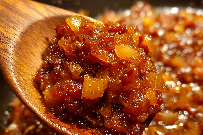 Fresh ingredients for Caramelized Bacon Onion Jam