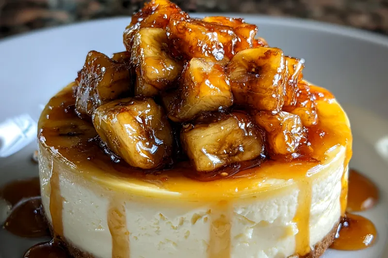Cooking process for Caramelized Banana Cheesecake Delight