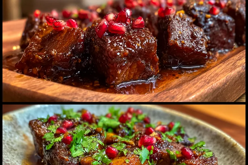 Cooking process for Caramelized Beef Short Ribs