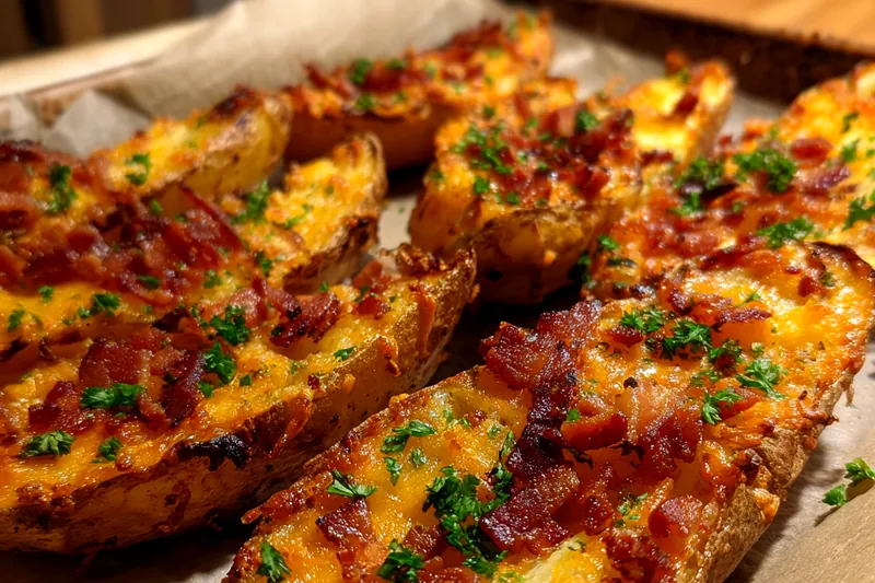 Fresh ingredients for Cheesy Bacon Potato Wedges