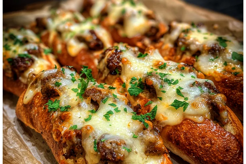 Cooking process for Cheesy Beef-Stuffed Rolls