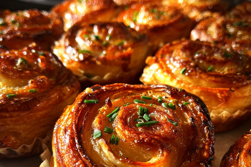 Cooking process for Cheesy Garlic Puff Pastry