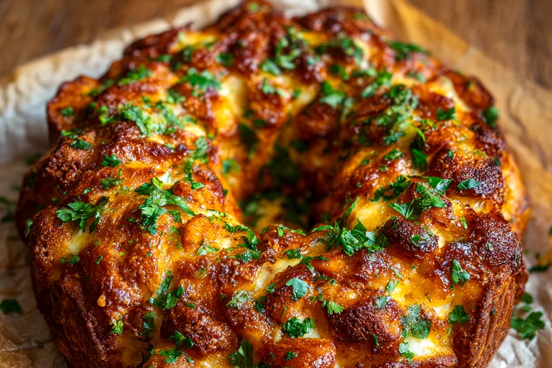 Cooking process for Cheesy Herb Bread Ring