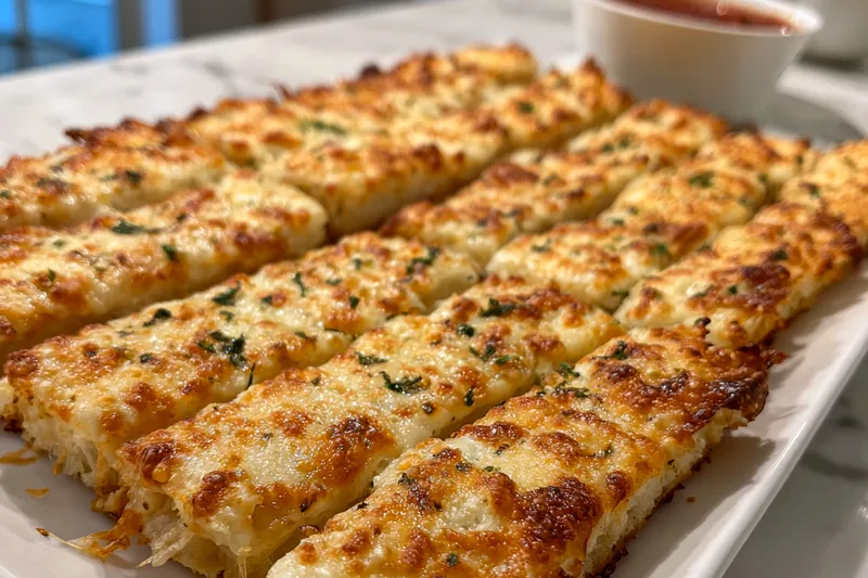 Cooking process for Cheesy Herb Breadsticks