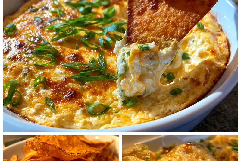 Cooking process for Cheesy Scallion Dip Delight