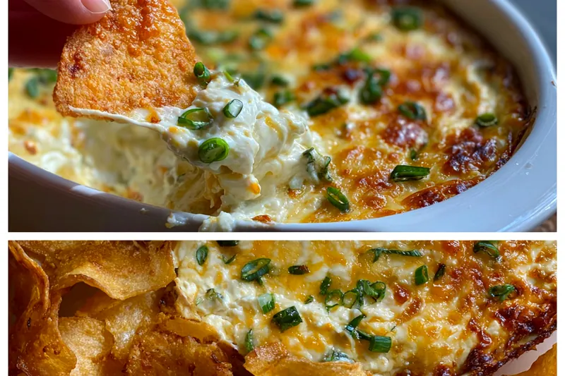 Fresh ingredients for Cheesy Scallion Dip Delight