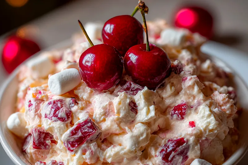 Cooking process for Cherry Fluff Delight