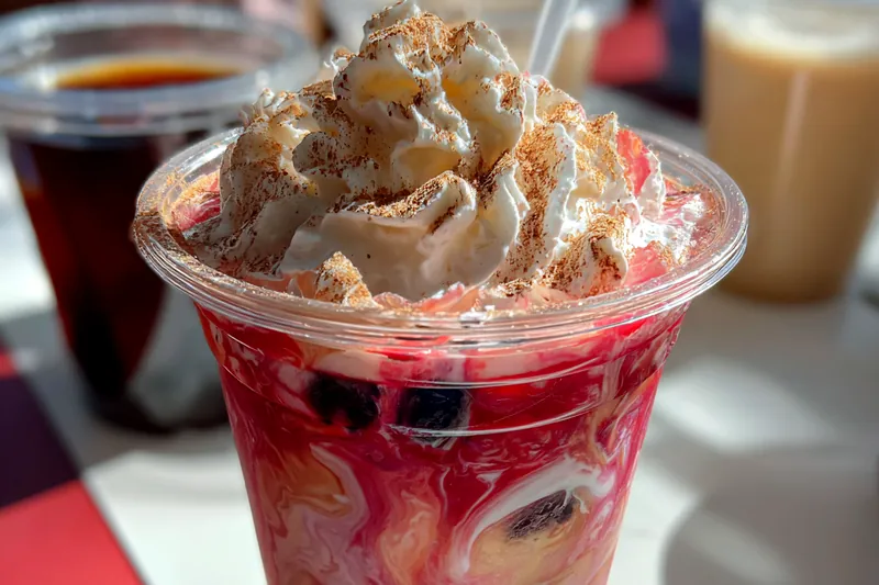 Cooking process for Cherry Vanilla Iced Latte