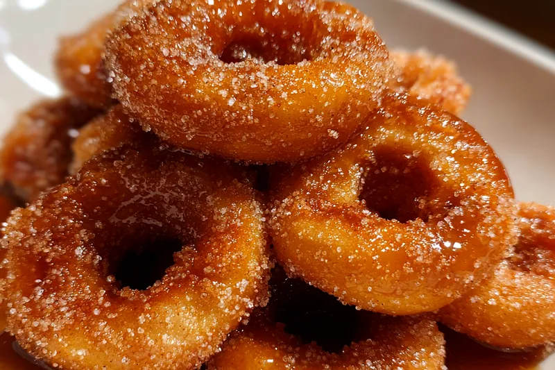 Cooking process for Cinnamon Sugar Apple Rings