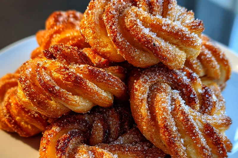 Cooking process for Cinnamon Sugar Pastry Twists