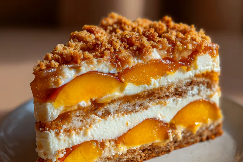 Cooking process for Classic Peach Layer Cake
