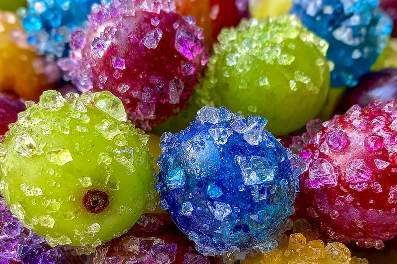 Cooking process for Colorful Candied Grapes Treat