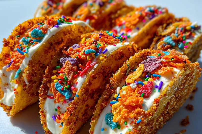 Fresh ingredients for Colorful Cheesecake Tacos