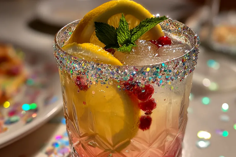 Fresh ingredients for Colorful Citrus Berry Beverage