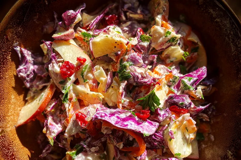 Cooking process for Cranberry Apple Slaw
