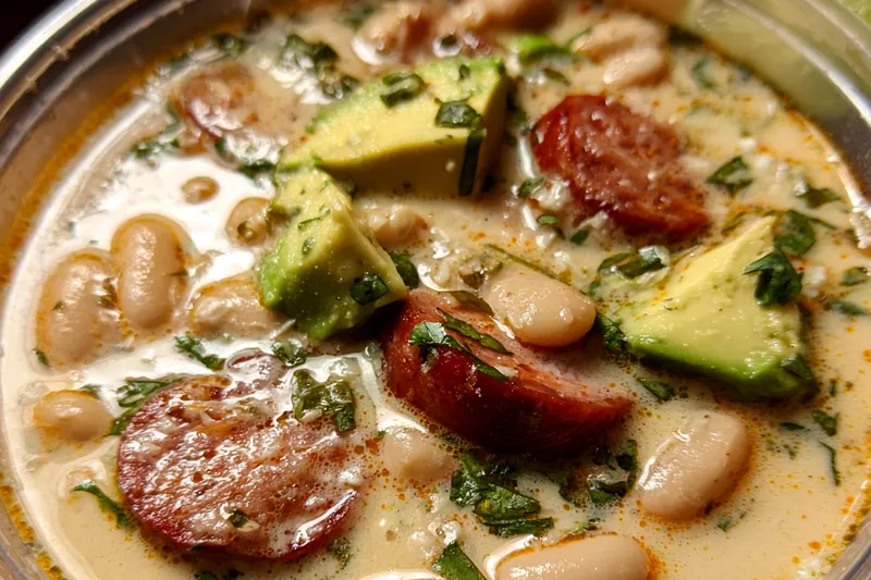 Cooking process for Creamy Avocado Bean Soup