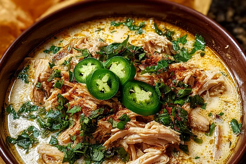 Cooking process for Creamy Chicken Jalapeño Soup