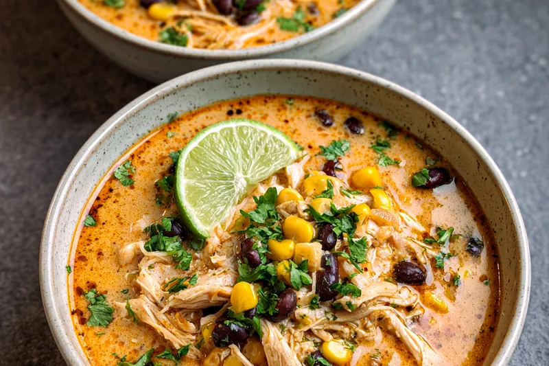 Fresh ingredients for Creamy Chicken Poblano Black Bean Soup