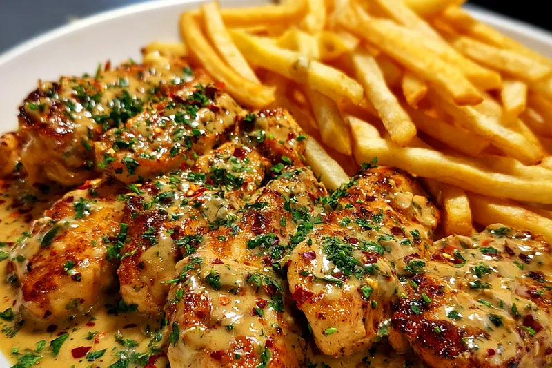 Fresh ingredients for Creamy Garlic Chicken Fillet