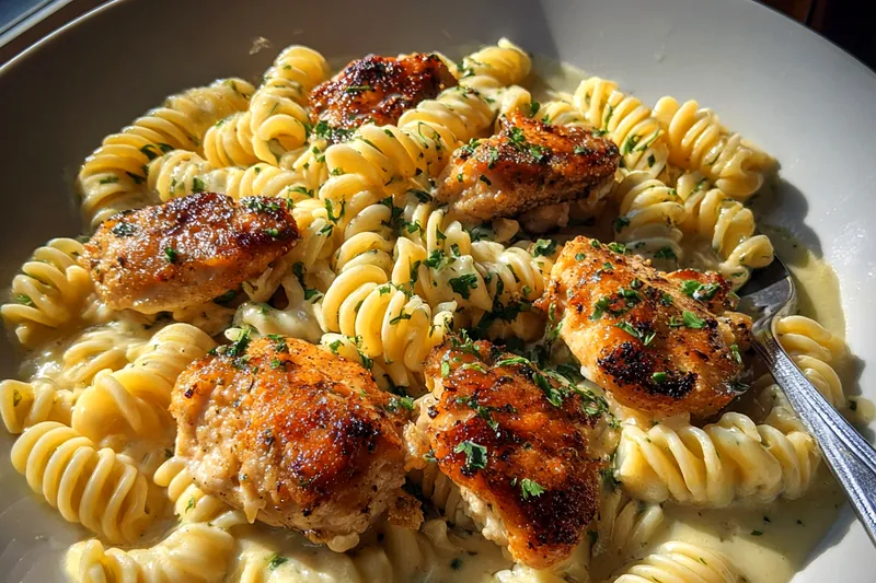 Fresh ingredients for Creamy Herb Chicken Pasta