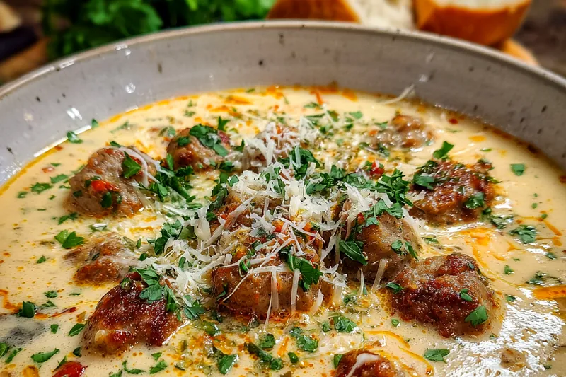 Fresh ingredients for Creamy Italian Sausage Soup
