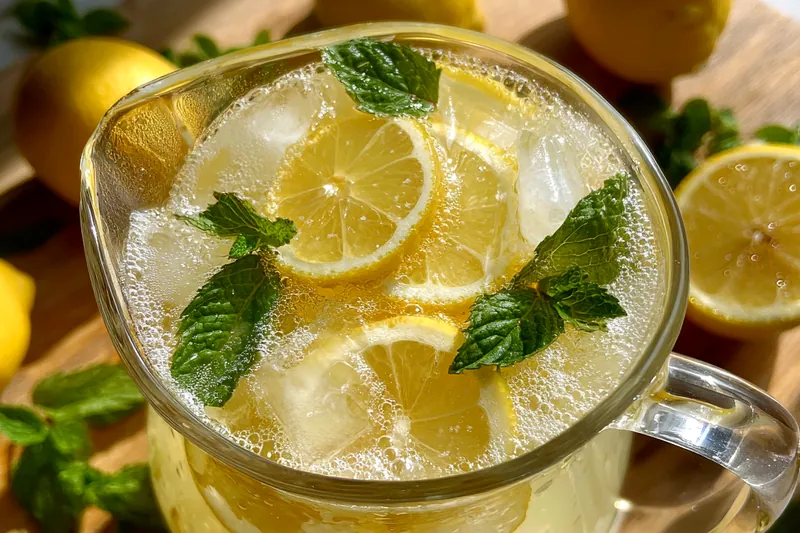 Cooking process for Creamy Mint Lemon Beverage