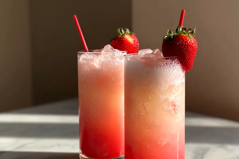 Cooking process for Creamy Strawberry Soda