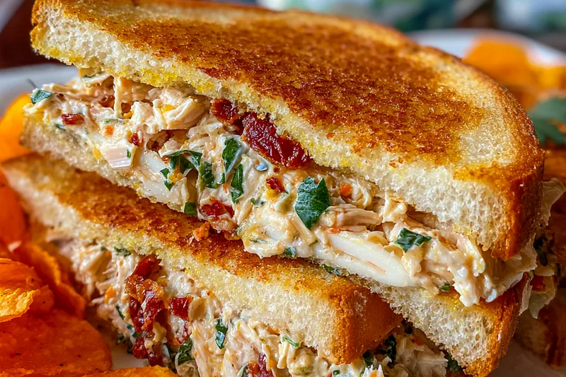 Chef Mitchell cooking the creamy sun-dried tomato sauce in a skillet for the sandwich.