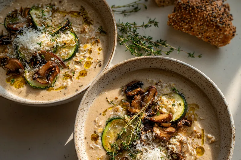 Cooking process for Creamy Vegetable Soup
