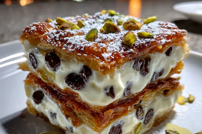 Cooking process for Crispy Cannoli Squares