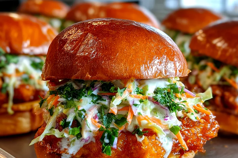 Fresh ingredients for Crispy Chicken Sandwich Delight