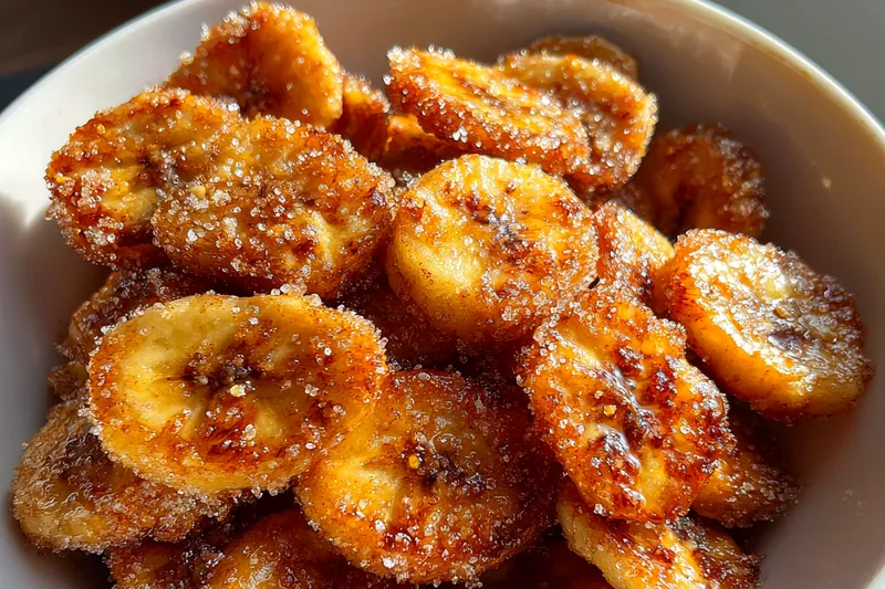 Cooking process for Crispy Cinnamon Banana Chips