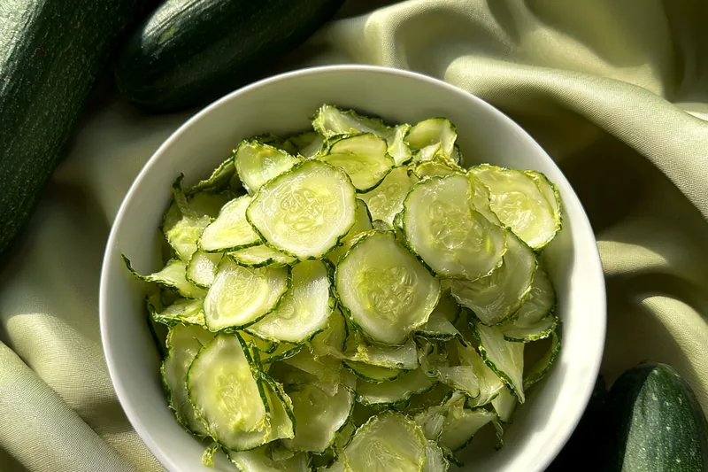Cooking process for Crispy Cucumber Chips